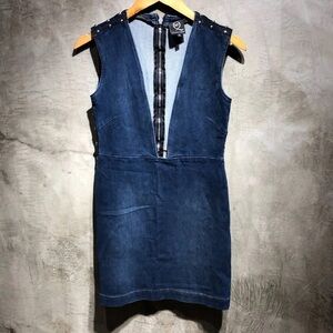 Alexander McQueen Denim Studded Dress
